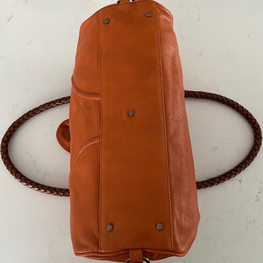 NEW Nuovedive Italian Leather Handbag with Braided Leather Handles - Picture 7 of 16